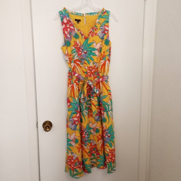 Talbots Dresses & Skirts - Talbots Tropical Birds of Paradise Floral Midi Dress